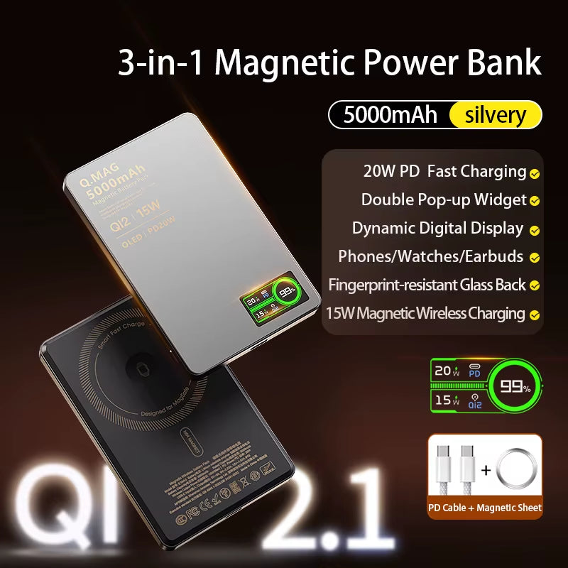 AeroMag™ 3-in-1 Graphene Power Station | 10,000mAh Magnetic Charger for iPhone & Watch