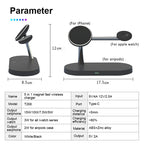 3 in 1 Wireless Charger Stand for Iphone 12/13/14/15/16/17 Fast Charging Station for Apple Watch 10 9 8 7 6 5 4 Airpods 2 3 Pro