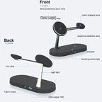 3 in 1 Wireless Charger Stand for Iphone 12/13/14/15/16/17 Fast Charging Station for Apple Watch 10 9 8 7 6 5 4 Airpods 2 3 Pro