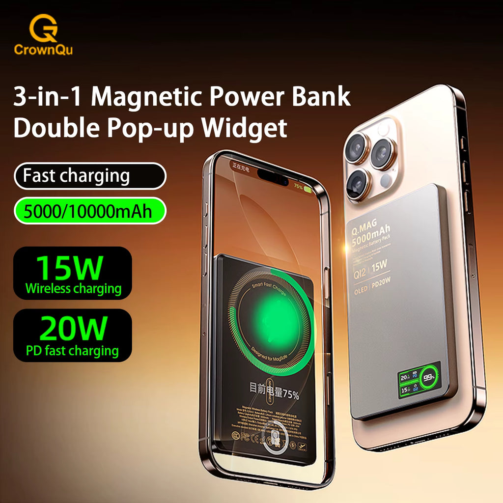 AeroMag™ 3-in-1 Graphene Power Station | 10,000mAh Magnetic Charger for iPhone & Watch