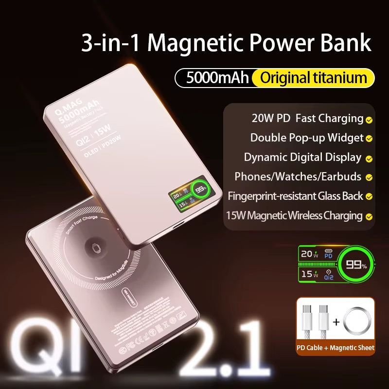 AeroMag™ 3-in-1 Graphene Power Station | 10,000mAh Magnetic Charger for iPhone & Watch