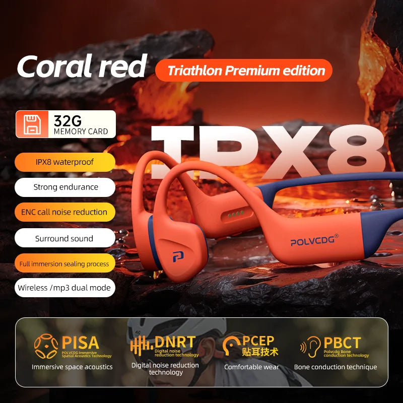 SonicDive™ Pro Bone Conduction | IPX8 Waterproof Swimming Headphones (32GB Storage)